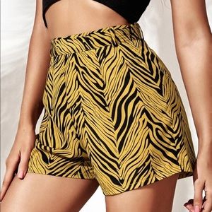 Zebra striped shorts